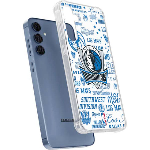 NBA Dallas Mavericks Historic Blast Galaxy A55 5G Clear Case