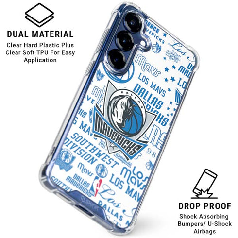 NBA Dallas Mavericks Historic Blast Galaxy S25 Clear Case