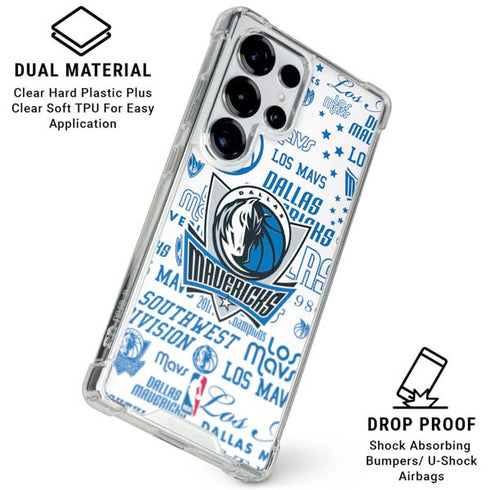 NBA Dallas Mavericks Historic Blast Galaxy S25 Ultra Clear Case