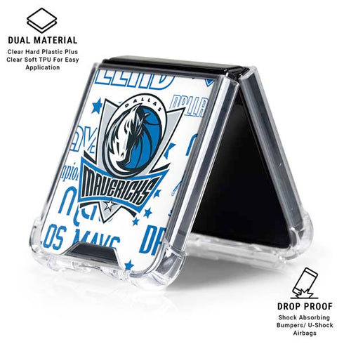 NBA Dallas Mavericks Historic Blast Galaxy Z Flip6 Clear Case