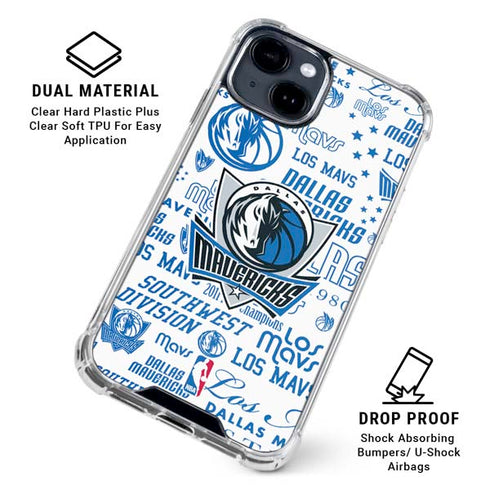 NBA Dallas Mavericks Historic Blast iPhone 15 Clear Case