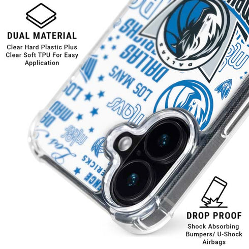 NBA Dallas Mavericks Historic Blast iPhone 16 Plus Clear Case