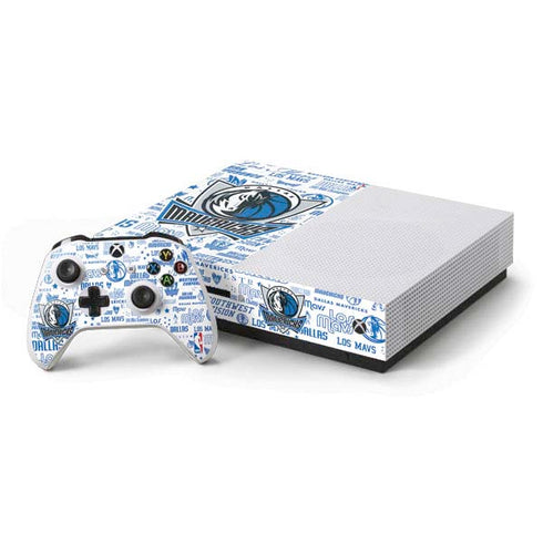 NBA Dallas Mavericks Historic Blast Xbox One S Console and Controller Bundle Skin