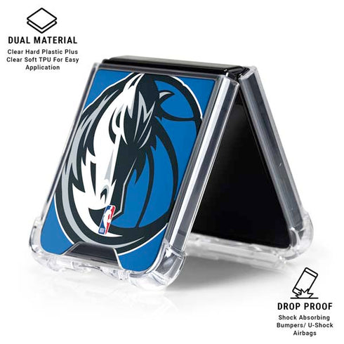 NBA Dallas Mavericks Large Logo Galaxy Z Flip7 Clear Case