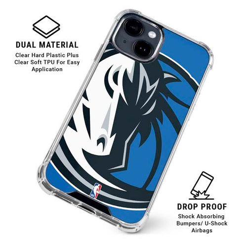 NBA Dallas Mavericks Large Logo iPhone 15 Clear Case