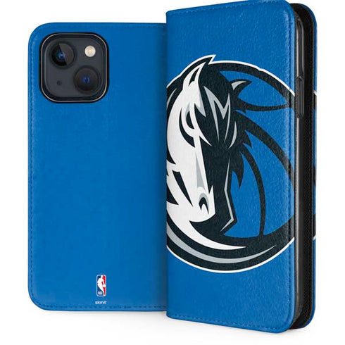NBA Dallas Mavericks Large Logo iPhone 15 Plus Folio Case