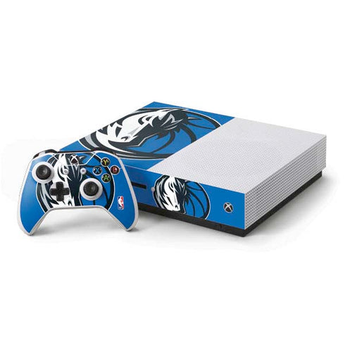 NBA Dallas Mavericks Large Logo Xbox One S Console and Controller Bundle Skin