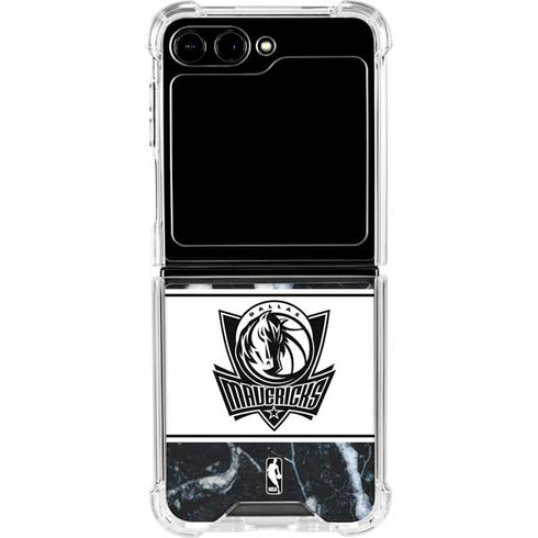 NBA Dallas Mavericks Marble Galaxy Z Flip6 Clear Case