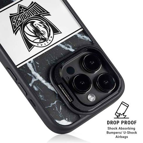 NBA Dallas Mavericks Marble iPhone 14 Pro Kickstand Case