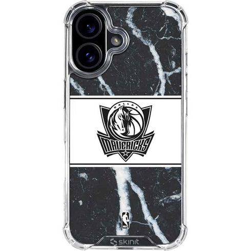 NBA Dallas Mavericks Marble iPhone 16 Clear Case