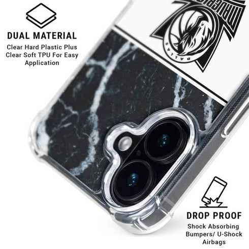 NBA Dallas Mavericks Marble iPhone 16 Clear Case