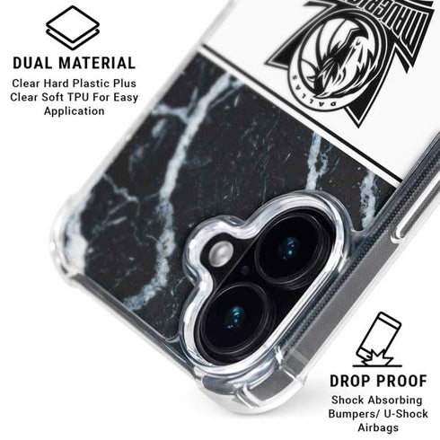 NBA Dallas Mavericks Marble iPhone 16 Plus Clear Case