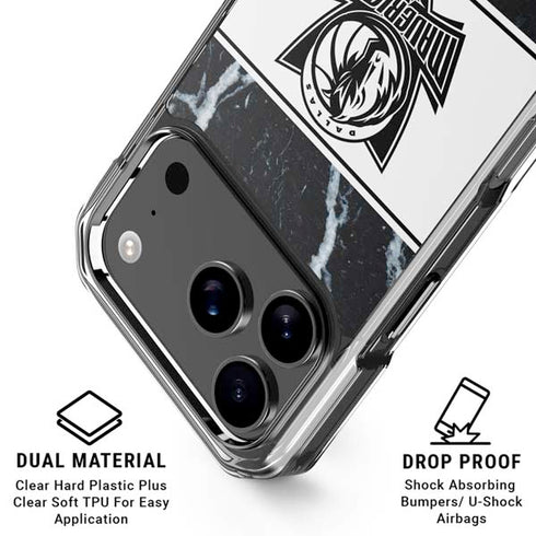 NBA Dallas Mavericks Marble iPhone 18 Pro Clear Case