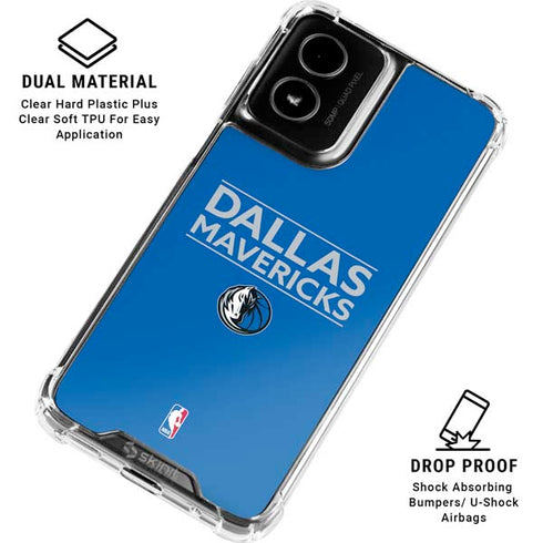 NBA Dallas Mavericks Standard - Light Blue Moto G Power 5G (2024) Clear Case