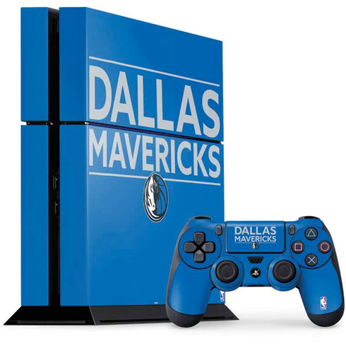 NBA Dallas Mavericks Standard - Light Blue PS4 Console and Controller Bundle Skin