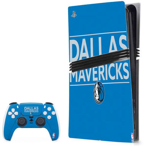 NBA Dallas Mavericks Standard - Light Blue PS5 Pro Bundle Skin