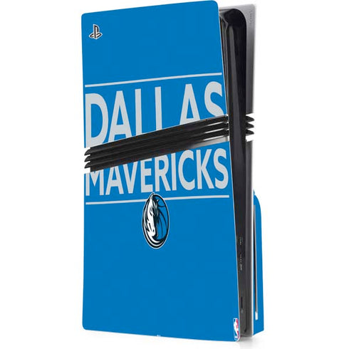 NBA Dallas Mavericks Standard - Light Blue PS5 Pro Disk Console Skin
