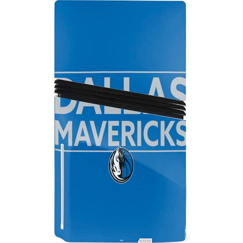NBA Dallas Mavericks Standard - Light Blue PS5 Pro Disk Console Skin