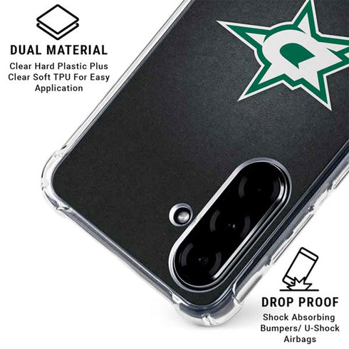 NHL Dallas Stars Black Background Galaxy A36 5G Clear Case