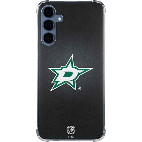 NHL Dallas Stars Black Background Galaxy A55 5G Clear Case