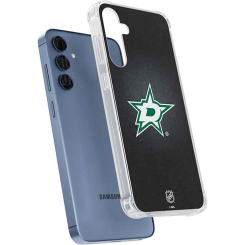 NHL Dallas Stars Black Background Galaxy A55 5G Clear Case