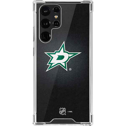 NHL Dallas Stars Black Background Galaxy S22 Ultra Clear Case