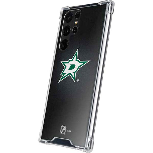 NHL Dallas Stars Black Background Galaxy S22 Ultra Clear Case