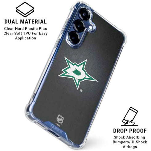 NHL Dallas Stars Black Background Galaxy S25 Clear Case