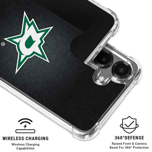 NHL Dallas Stars Black Background Galaxy S26 Clear Case