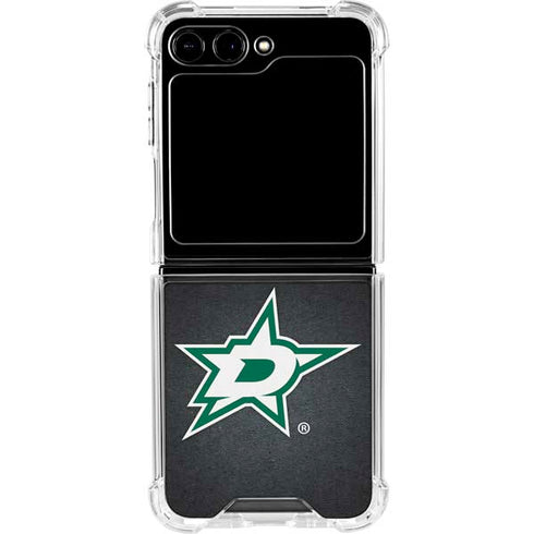 NHL Dallas Stars Black Background Galaxy Z Flip6 Clear Case