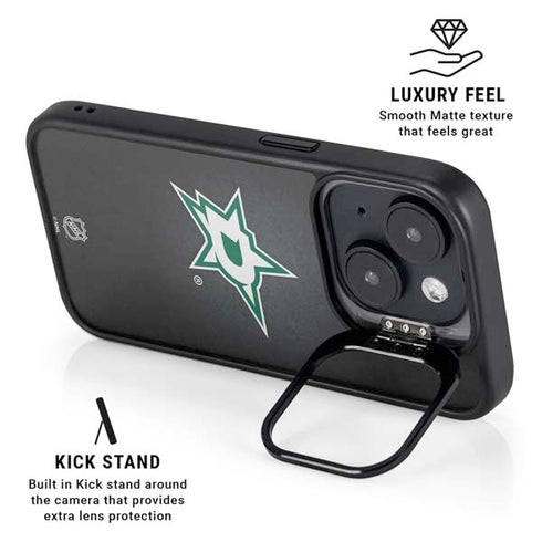 NHL Dallas Stars Black Background iPhone 14 Kickstand Case