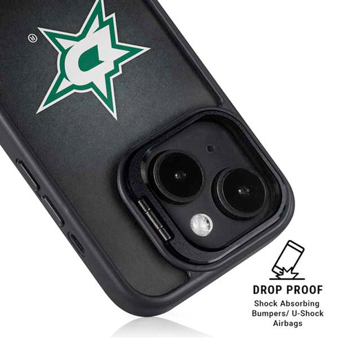 NHL Dallas Stars Black Background iPhone 14 Kickstand Case