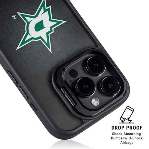 NHL Dallas Stars Black Background iPhone 15 Pro Kickstand Case