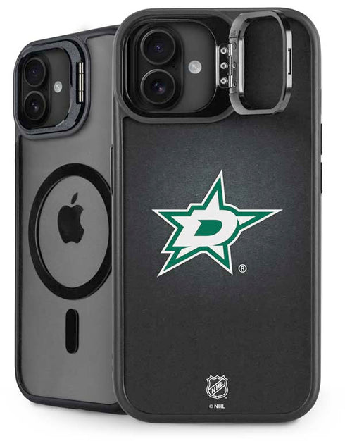NHL Dallas Stars Black Background iPhone 16 Plus Kickstand Case