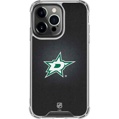 NHL Dallas Stars Black Background iPhone 16 Pro Clear Case