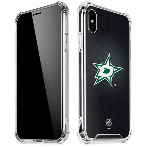 NHL Dallas Stars Black Background iPhone X/XS Clear Case