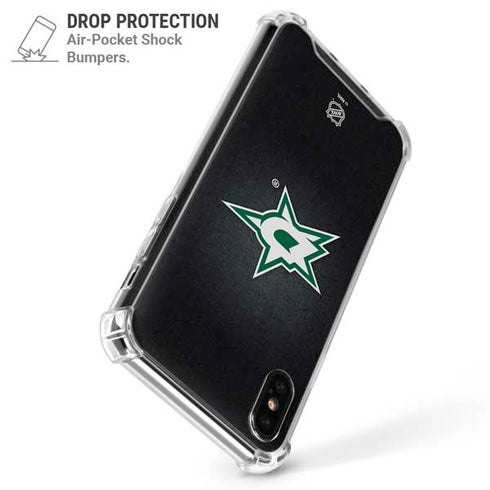 NHL Dallas Stars Black Background iPhone X/XS Clear Case