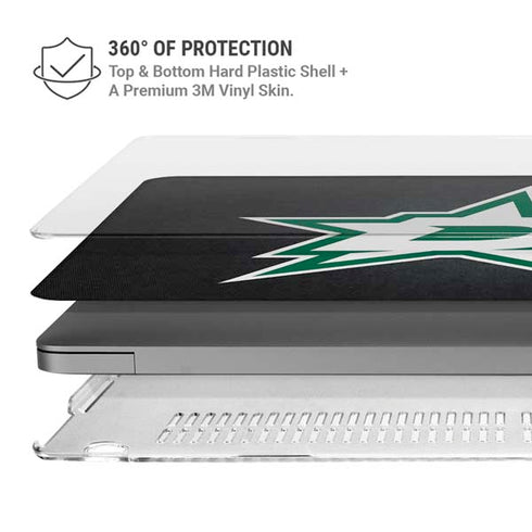 NHL Dallas Stars Black Background MacBook Pro 14in (2021-24) Case plus Skin