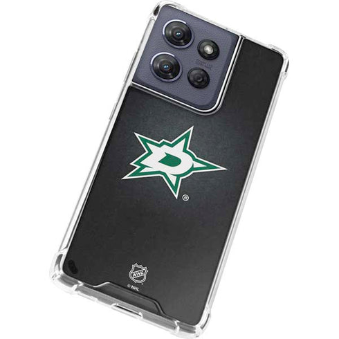 NHL Dallas Stars Black Background Moto G Play 5G (2025) Clear Case