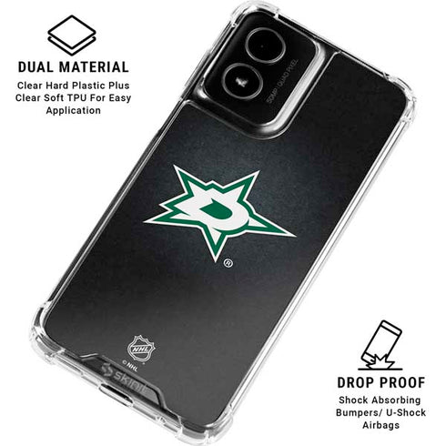 NHL Dallas Stars Black Background Moto G Power 5G (2024) Clear Case