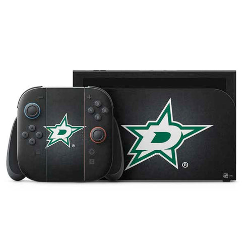 NHL Dallas Stars Black Background Nintendo Switch 2 (2025) with Joy-Con Skin