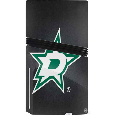 NHL Dallas Stars Black Background PS5 Pro Disk Bundle Skin