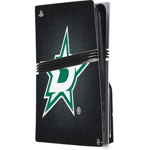 NHL Dallas Stars Black Background PS5 Pro Disk Console Skin