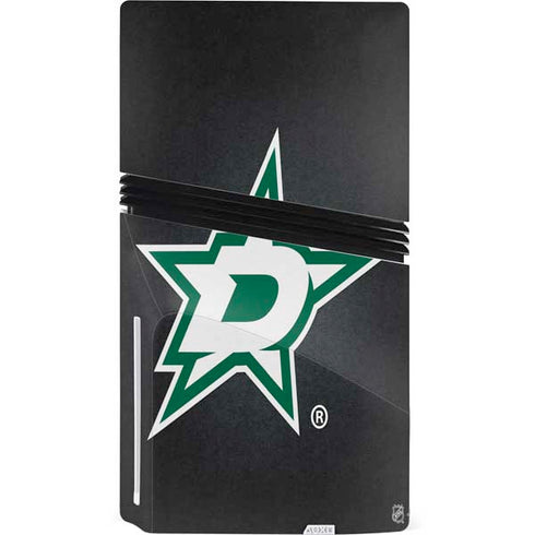 NHL Dallas Stars Black Background PS5 Pro Disk Console Skin