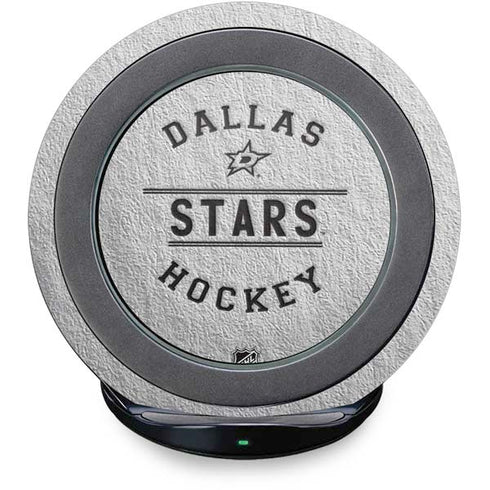 NHL Dallas Stars Black Text Fast Charge Wireless Charging Stand Skin