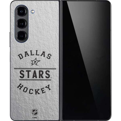 NHL Dallas Stars Black Text Galaxy Z Fold5 5G Skin