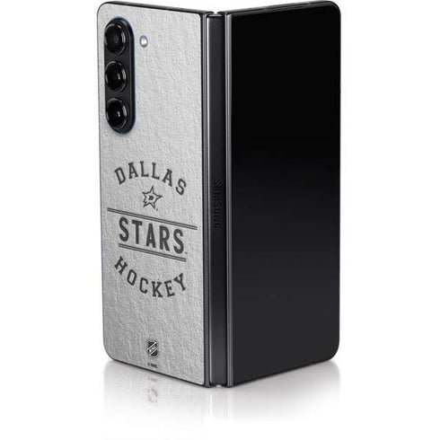 NHL Dallas Stars Black Text Galaxy Z Fold5 5G Skin