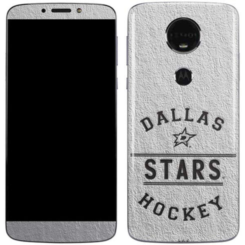 NHL Dallas Stars Black Text Moto E5 Plus Skin