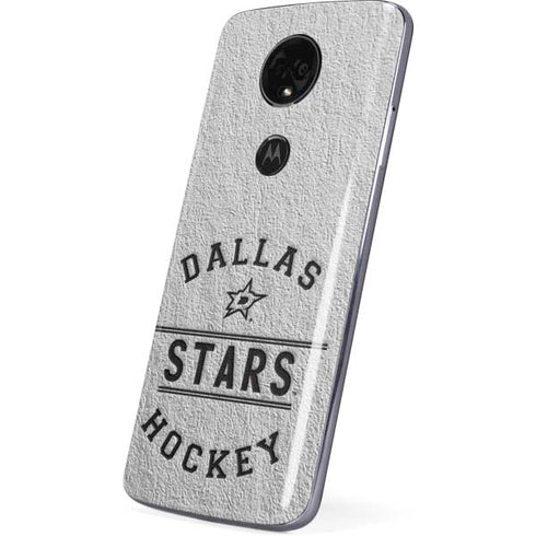 NHL Dallas Stars Black Text Moto E5 Plus Skin