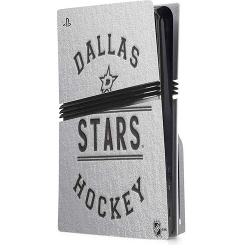 NHL Dallas Stars Black Text PS5 Pro Disk Console Skin